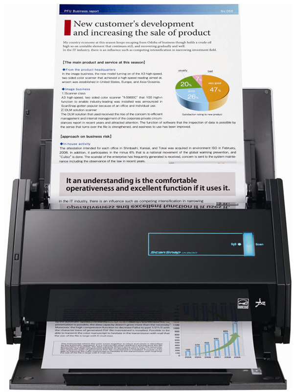 Сканер Fujitsu ScanSnap iX500 цветной, двухсторонний, 25 стр./мин, ADF 50, A4, wifi PA03656-B301 PA03656-B301