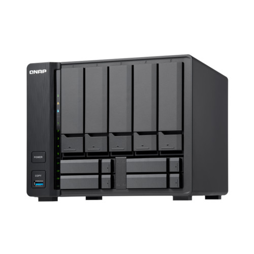 Сетевой RAID-накопитель QNAP 9-Bay AL324 64-bit 4-core 1.7GHz, 8GB DDR4 2400 (1 x 8 GB) up to 16 GB (1 x 16 GB), 5 x 3.5" and 4 x 2.5" drive slots, 2 x 10GbE SFP+ LAN, 2 x GbE TS-932X-8G TS-932X-8G