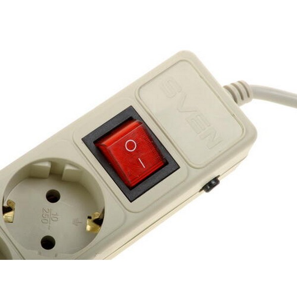 Сетевой фильтр SVEN Optima Base 1,8 м (5 розеток) серый [SV-013974] SV-013974