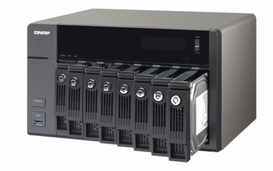 Сетевой RAID-накопитель QNAP 8 отсеков для HDD, HDMI-порт. Четырехъядерный Intel Celeron J1900 2,0 ГГц, 2ГБ. TS-853 Pro TS-853 Pro