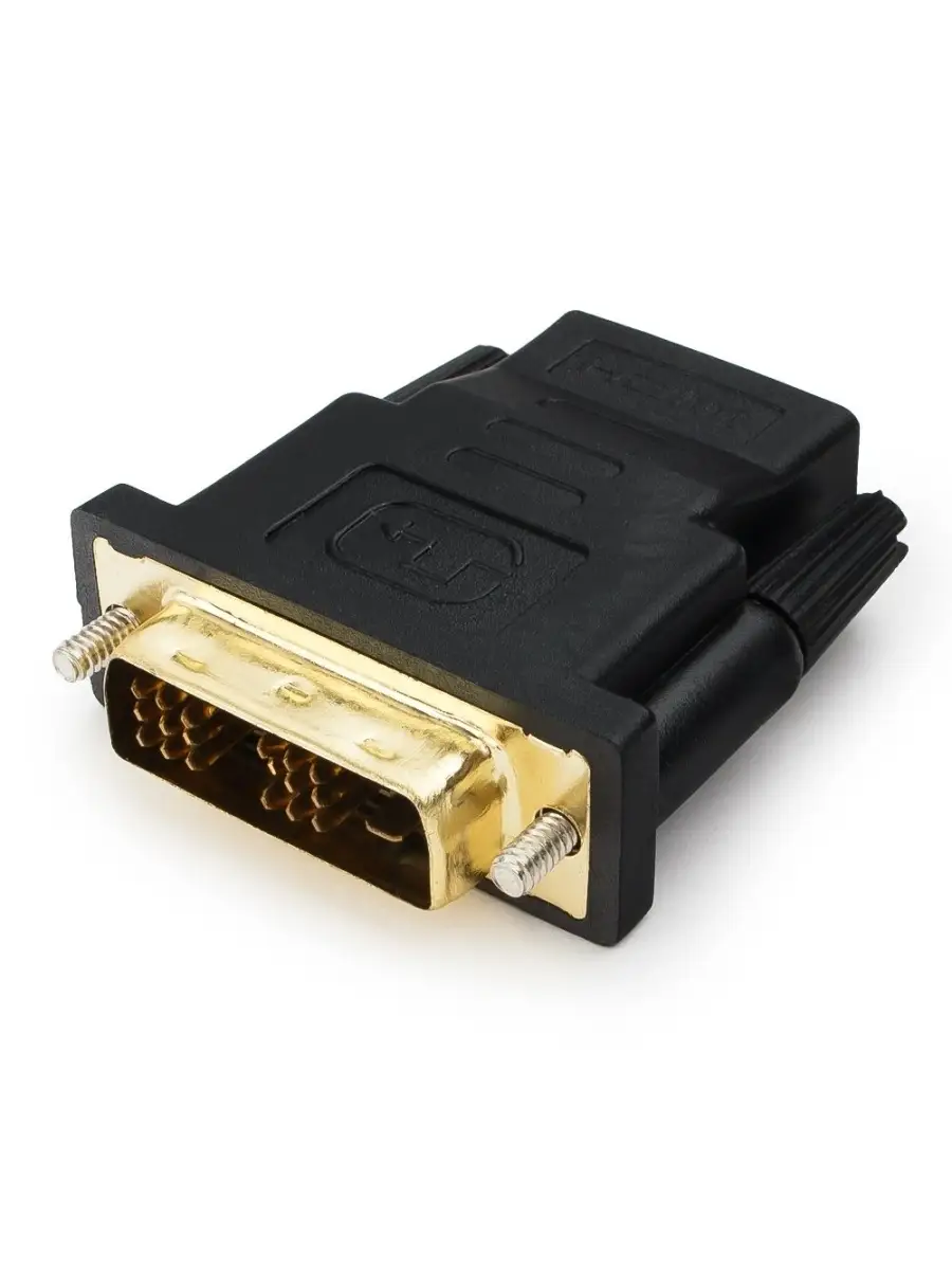 Переходник Gembird HDMI-DVI 19F/25M (мама-папа), золотые разъемы A-HDMI-DVI-2 A-HDMI-DVI-2