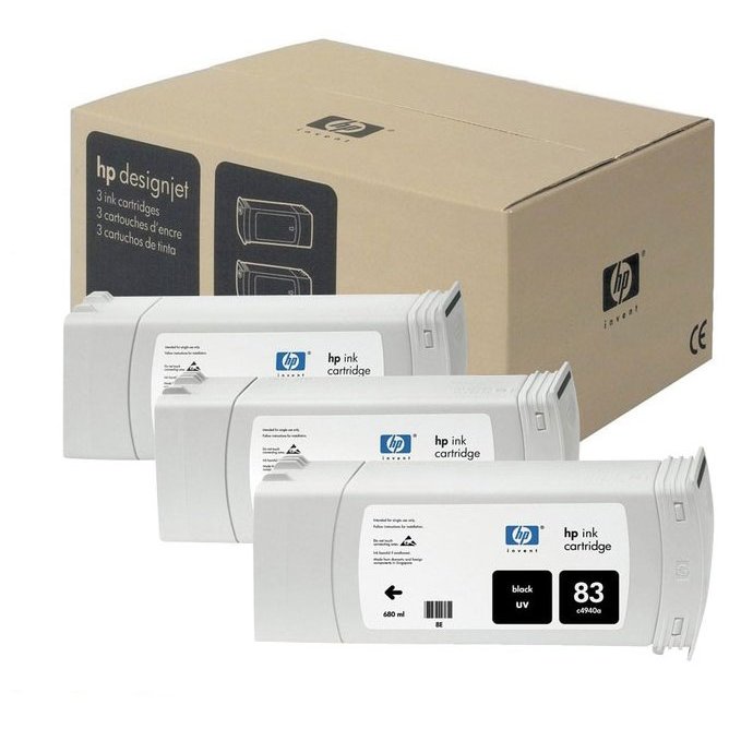 Картридж HP 83 Black UV для Designjet 5000/5000ps/5500/5500ps 3x680-ml C5072A C5072A