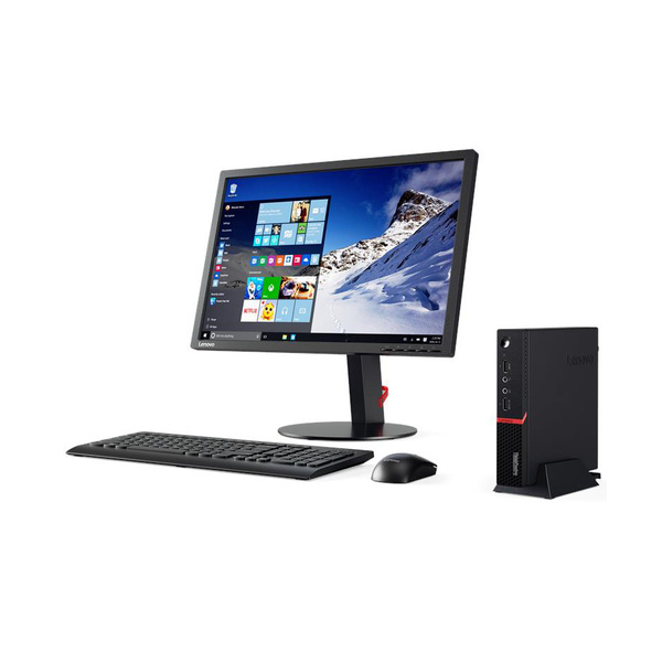 Персональный компьютер Lenovo ThinkCentre Tiny M715q slim Ryzen 5 2400GE/8Gb/256GB SSD/Vega 11/DOS/k+m  10VG002LRU 10VG002LRU
