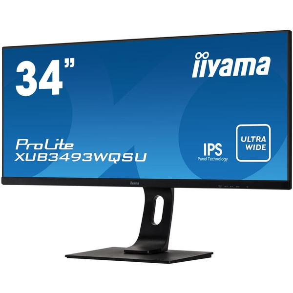 Монитор IIYAMA 34'' ProLite 3440x1440@75Гц IPS LED 21:9 4ms 2*HDMI DP 2*USB3.0 80M:1 1000:1 178/178 400cd HAS Tilt Swivel Speakers Black XUB3493WQSU-B1 XUB3493WQSU-B1 #4