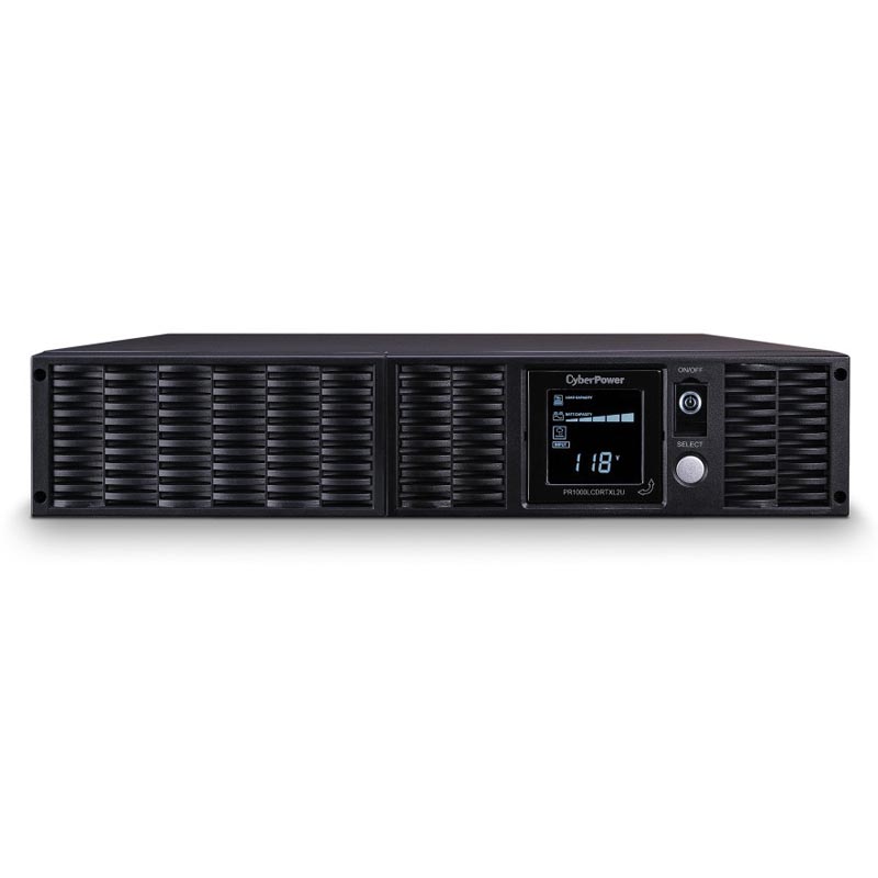 Источник бесперебойного питания CyberPower Rackmount, Line-Interactive, 1000VA/750W, 10 IEC-320 C13 outlets, USB&Serial, Dry Contact, EPO, SNMPslot, RJ11/45, Extended Battery, LCD display, Black PR1000ELCDRTXL2U PR1000ELCDRTXL2U