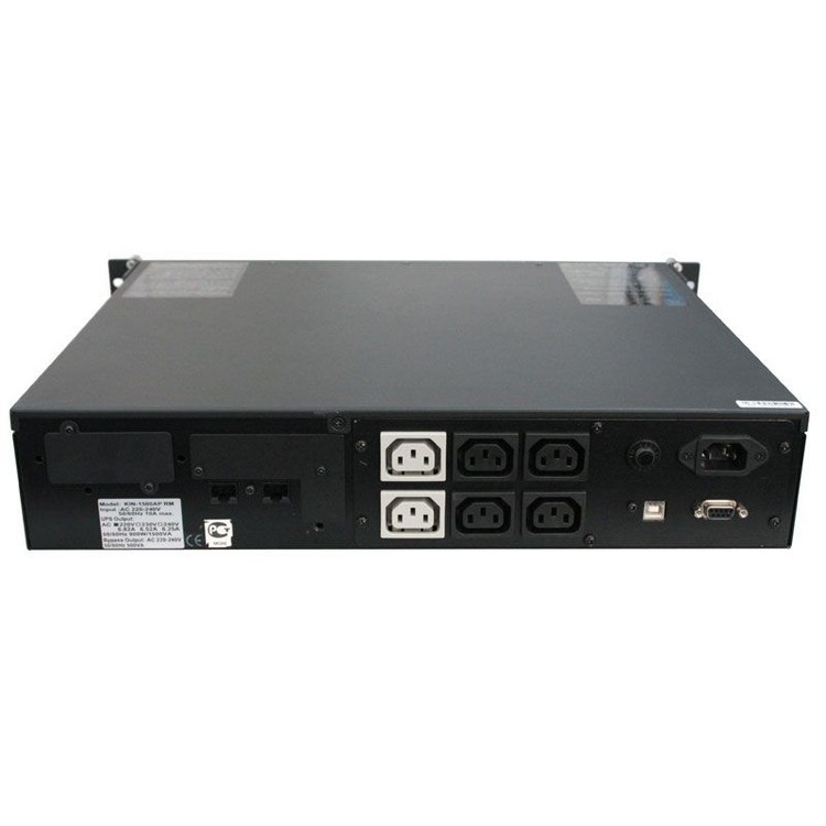 Источник бесперебойного питания Powercom King Pro RM, Интерактивная, 1500 ВА / 1200 Вт, Rack, IEC, LCD, Serial+USB, USB, SmartSlot KIN-1500AP-RM-2U-LCD KIN-1500AP LCD