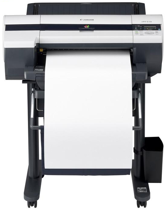 Плоттер Canon iPF510 17"/432mm, 5 colors(макс.объём-130мл), 2400x1200dpi, 192Mb, HP-GL/2, полистовая подача, USB/LAN 2158B003 2158B003