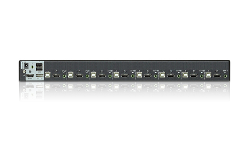 KVM переключатель ATEN HDMI+KBD+MOUSE+AUDIO, 1> 8 портов USB, со шнурами USB HDMI 2x1.8м CS1798 / AT-G CS1798 / AT-G