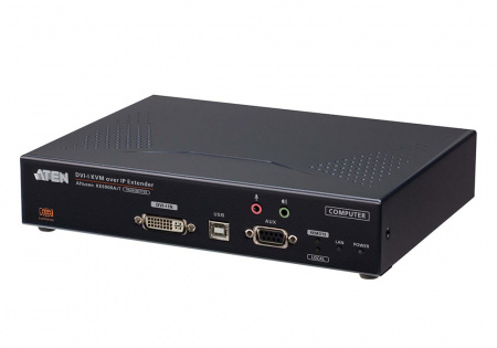 Удлинитель-передатчик ATEN KVM USB DVI-I+AUDIO+RS232, 100м, UTP/10км, SM точка-точка/неогранич, в пределах LAN, 1xUTP/2xОптич,волокна SFP(LC);GbE (TCP/IP;IGMP), 2x(DVI-I+USB A-тип+2xMINIJACK+DB9)+USB B-тип,,, DC 5V, (доступ по IP) KE6900AiT-AX-G KE6900AiT-AX-G