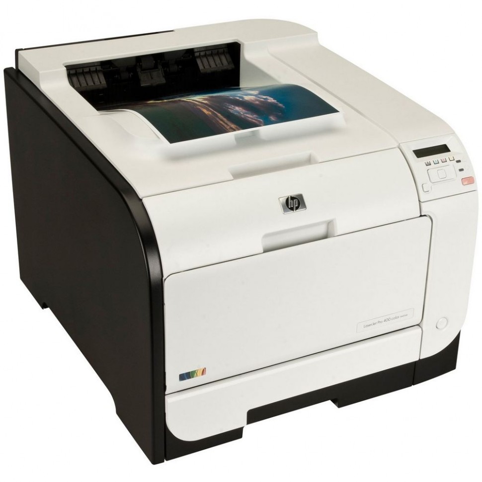 Принтер HP LaserJet Pro 400 color M451dn A4, 20стр/мин, 128Mb, 4 краски, LCD, USB2.0, сетевой, двуст. печать CE957A CE957A