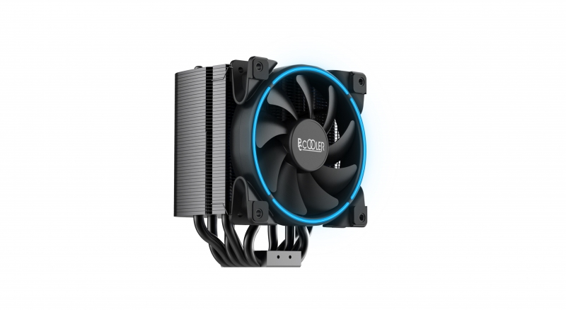Вентилятор PCCooler CORONA B LGA2066/2011/1366/115X/775/AM4/3/3+/AM2/2+/FM1/2/2+ (10 шт/кор, TDP 240W, 120mm PWM SilentPro Blue LED FAN, 5 тепловых трубок 8мм, 1000-1800RPM, 26,5dBa)  GI-H58UB CORONA B GI-H58UB CORONA B