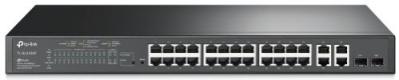 Коммутатор TP-Link JetStream Smart уровня 2 с 24 портами 10/100 Мбит/с, 4 гигабитными портами и 24 портами PoE+, бюджет PoE: до 250 Вт, 19" TL-SL2428P TL-SL2428P