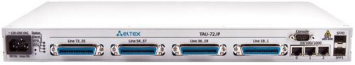 VoIP-шлюз Eltex  72хFXS, 3хRJ45-10/100/1000, 2 слота для SFP, SIP/H.323, 1U, DC 48V TAU-72.IP-DC-S TAU-72.IP-DC-S