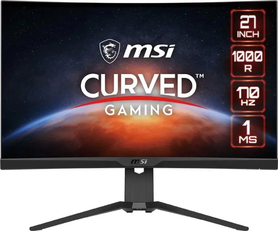 Монитор MSI G272CQP 27" черный VA LED 1ms 16:9 HDMI матовая HAS 300cd 178гр/178гр 2560x1440 170Hz FreeSync Premium DP 2K 9S6-3CC94T-021 9S6-3CC94T-021