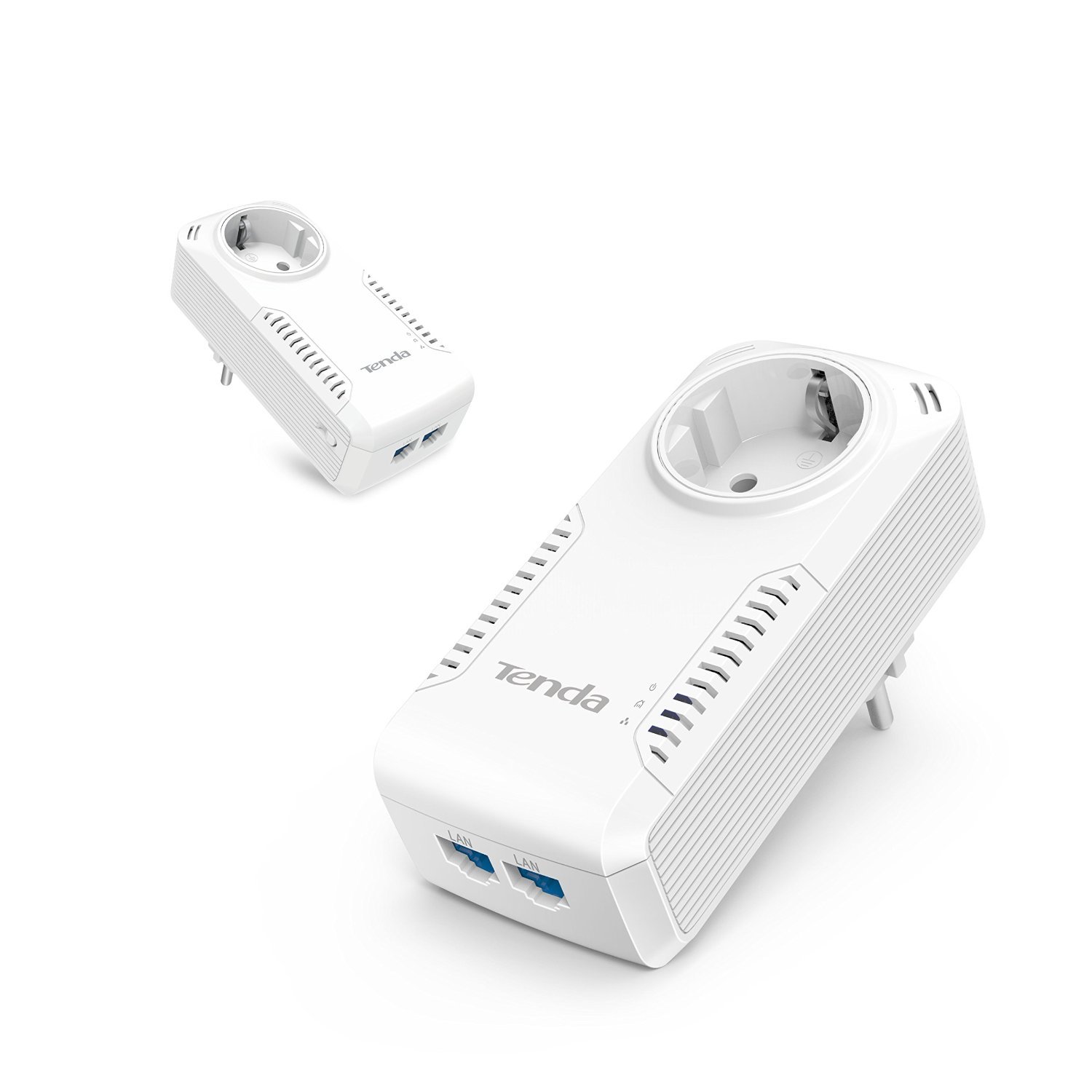 Адаптер Tenda Набор PowerLine адаптеров AV1000 со встроенной розеткой 1000M PLC,1000M LAN, ac socket P1001P Kit P1001P Kit