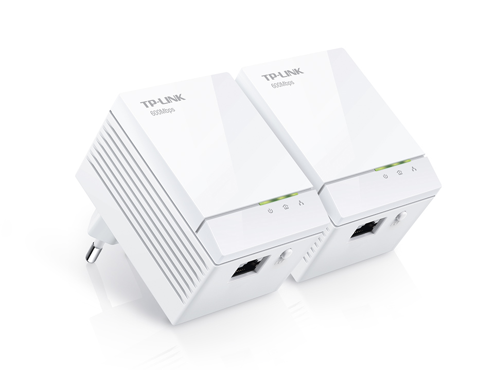 Адаптер TP-Link AV600, 600 Мбит/с Powerline, 1 Gigabit Ethernet, 2 устройства в комплекте TL-PA6010KIT TL-PA6010KIT