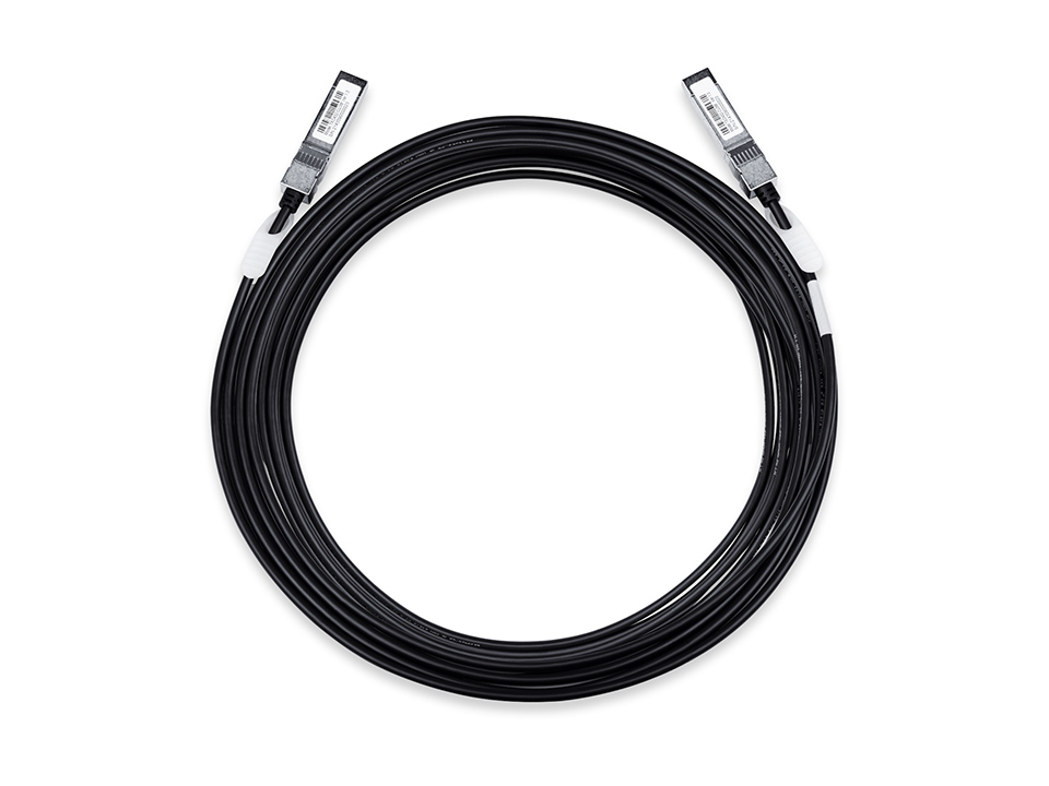 Кабель TP-Link SFP+ прямого подключения, длина 3 м, для скорости до 10 Гбит/с на расстоянии до 3 метров TXC432-CU3M TXC432-CU3M
