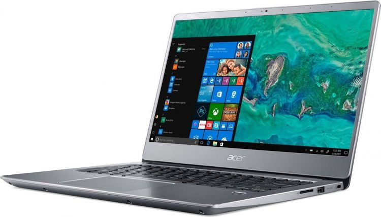 Ноутбук Acer Swift 3 SF314-54-8456 silver 14" FHD i7-8550U/8Gb/256Gb SSD/Linux NX.GXZER.010 NX.GXZER.010