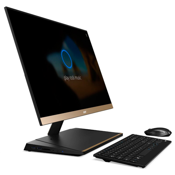 Моноблок Acer Aspire S24-880 23.8" Full HD i5 8250U (1.6)/4Gb/1Tb 5.4k/UHDG 620/Windows 10 Home/GbitEth/WiFi/BT/клавиатура/мышь/Cam/золотистый 1920x1080 DQ.BA9ER.001 DQ.BA9ER.001