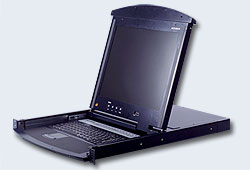 KVM переключатель ATEN VGA/SVGA+KBD+MOUSE, 2> 8 блоков/портов PS/2, со шнурами PS2 2х1.8м KL9108M-AX-RG KL9108M-AX-RG