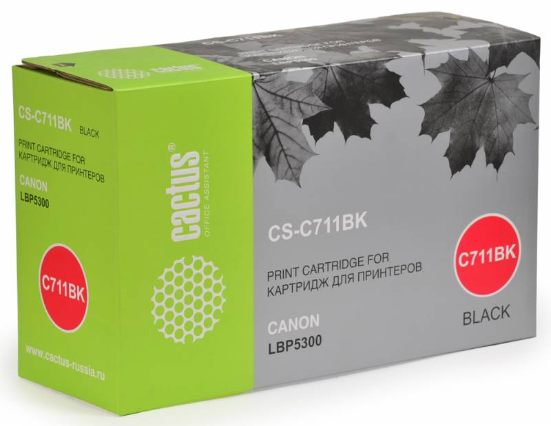 Тонер-картридж Cactus CS-C711BK черный для Canon LBP5300 (6000стр.) CS-C711BK CS-C711BK