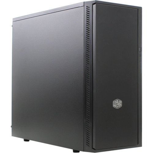 Копус Cooler Master Silencio 452 () <без БП, черный, с шумозащитой, ATX/mATX, съёмная корзина HDD, матовая дверца, размеры 190x449x497мм, отсеки: 2 внешних 5.25", 6 скрытых 3.5", 2 скрытых 2.5"> SIL-452-KKN1 SIL-452-KKN1