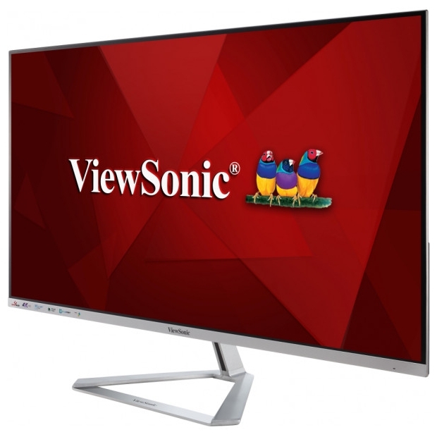 Монитор ViewSonic 32" VA LED, 3840x2160, 4ms, 300cd/m2, 178°/178°, 80Mln:1, 2*HDMI, DP, mini-DP, HDR10, Frameless Design, Tilt, колонки, VESA, Black VX3276-4K-MHD VX3276-4K-MHD