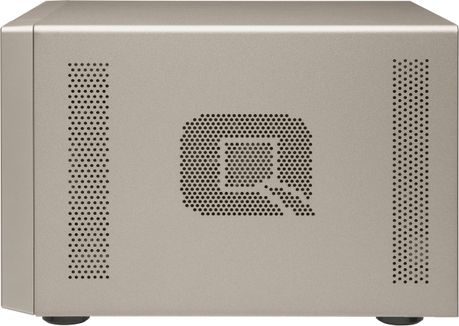 Сетевой RAID-накопитель QNAP 6 отсеков для HDD, 2 слота M.2 SSD, 2 HDMI-порта. AMD RX-421BD 2,1 ГГц (до 3,4 ГГц ), 16 ГБ DDR4 TVS-673-16G TVS-673-16G