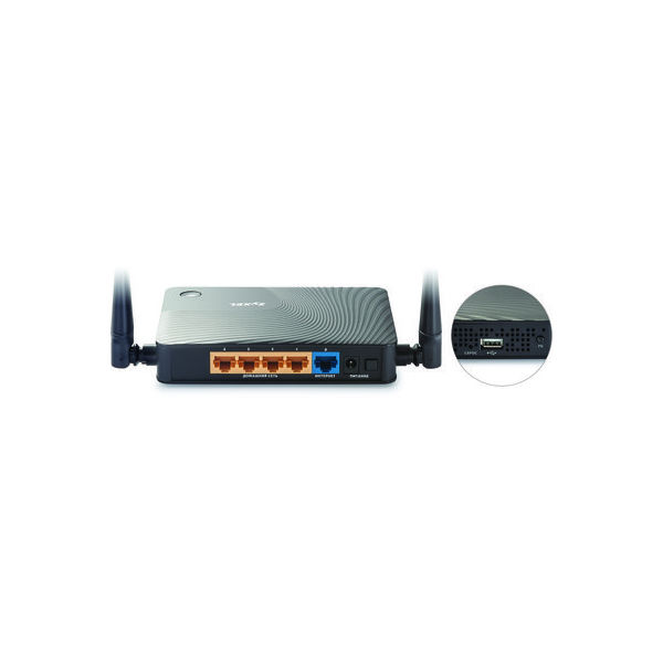 Интернет-центр Zyxel 4UTP 10/100Mbps, 1WAN, USB,802.11b/g/n, 300Mbps, 2x3dBi Keenetic Omni II Keenetic Omni II