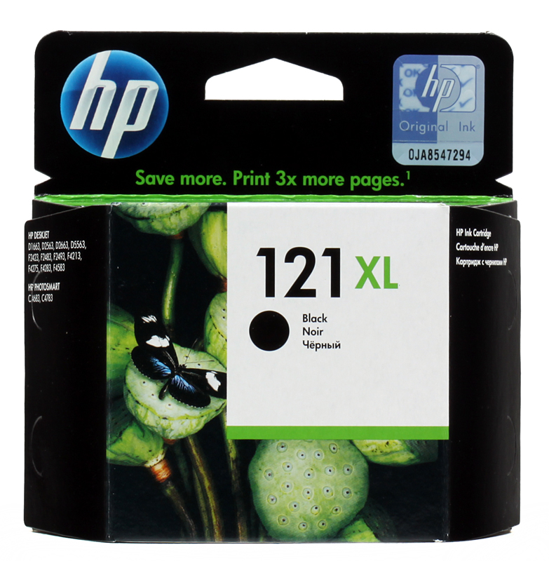 Картридж струйный HP №121XL черный для HP F4283/D2563 (600стр.) CC641HE CC641HE #4