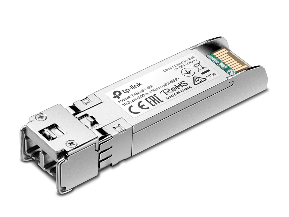 Трансивер TP-Link 10Gbase-SR SFP+ LC трансивер, многомод, 850 нм, двойной разъём LC, расстояние до 300 м TXM431-SR TXM431-SR