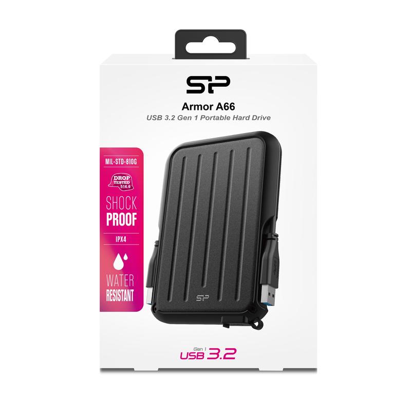 Внешний жёсткий диск Silicon Power SP010TBPHD66SS3K 1TB,Armor A66,2.5",USB 3.2,черный SP010TBPHD66SS3K SP010TBPHD66SS3K