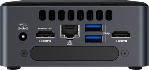 Неттоп Intel BLKNUC7I5DNH2E Nettop NUC, Core i5 7300U, 3.5 GHz, 2xDDR4 SODIMM (1.2V up to 2133MHz/32Gb), VGA HD Graphics 620(2xHDMI 4K), 4xUSB3.0, 1x2.5HDD, 2x m.2 SSD+Wifi, GBL, WiFi(vPro)+BT, noCR, Black,VESA, powercord EU, IR-port, Kensington Lock BLKNUC7I5DNH2E