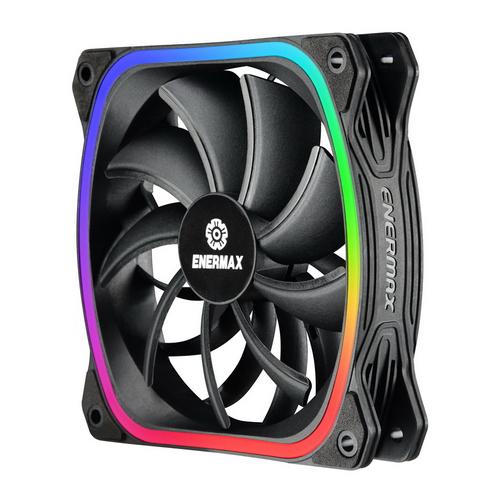 Вентилятор Enermax SquA, 120mm, 300~1500rpm, 24.53~68.27CFM, 12~23dBA, PWM, RGB UCSQARGB12P-SG UCSQARGB12P-SG