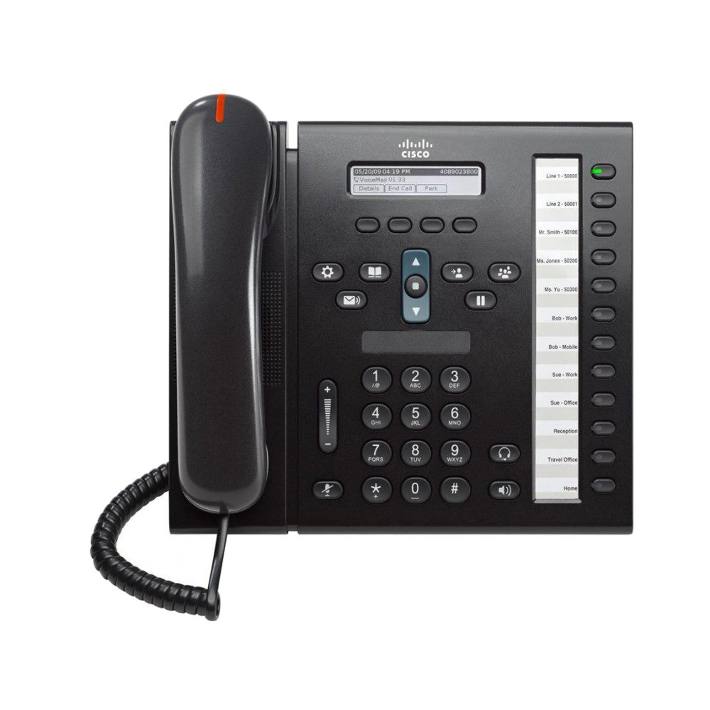 Телефон Cisco  Unified IP Phone 6961, Charcoal, Standard Handset CP-6961-C-K9= #2