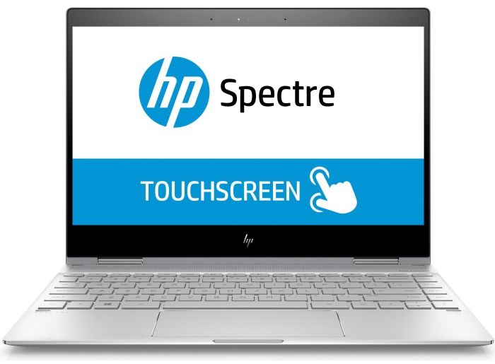 Ноутбук HP Spectre 13x360 13-ae021ur 13.3" "(3840x2160)/Touch/Intel Core i7 8550U(1.8Ghz)/16384Mb/1024SSDGb/noDVD/Int:Intel HD Graphics/Cam/BT/WiFi/38WHr/war 3y/1.45kg/Natural silver/W10 + Stylus (Microsoft Ink); Sleeve 4UK18EA 4UK18EA