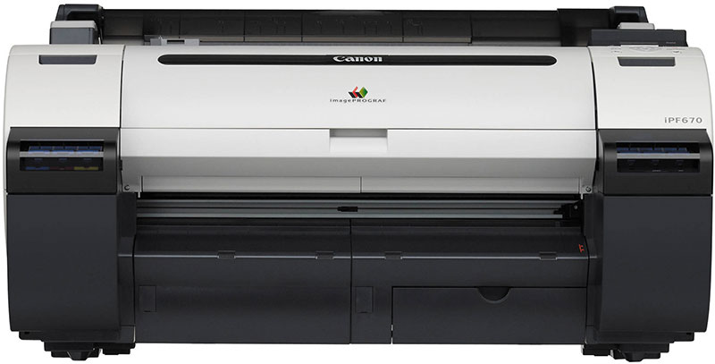 Плоттер Canon iPF670 24"/610mm, 5 colors (макс.объём-130мл), 2400x1200dpi, 256Mb, GARO, HP-GL/2, HP RTL, USB/LAN 9854B003 9854B003