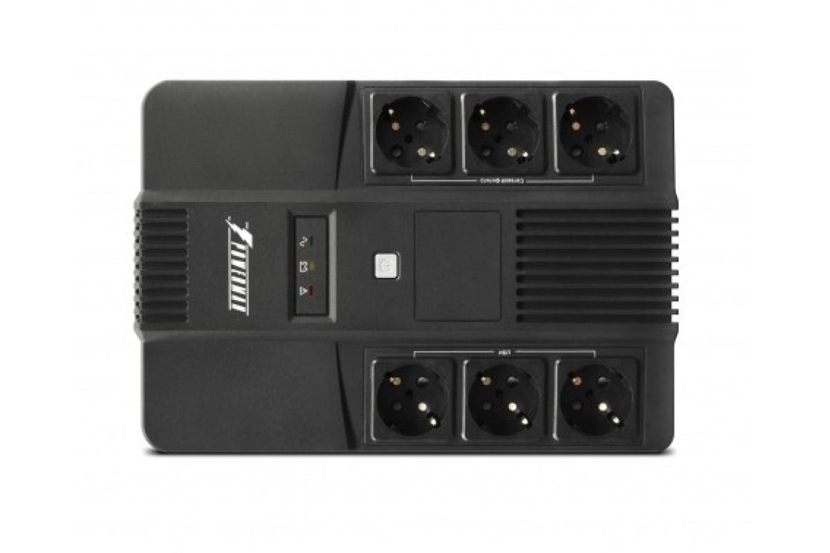 Источник бесперебойного питания Powerman 800VA/480W, 220V, Out: 6xShuko outlets, user repl. batt., 2 year warranty BRICK800 BRICK800