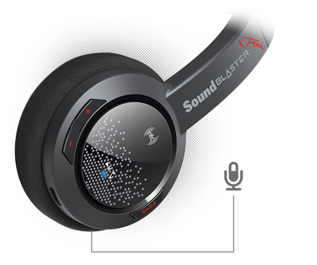 Наушники Creative с микрофоном Sound Blaster Jam черный накладные BT оголовье 70GH030000000 70GH030000000