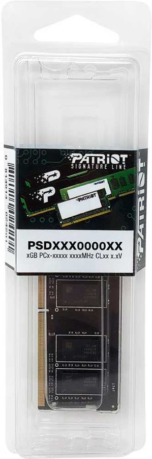 Модуль памяти Patriot  16GB Signature Premium PSP416G266681H1 DDR4, 2666 MHz, 21300 Мб/с, CL19, 1.2 В (DIMM) PSD416G266681S PSD416G266681S