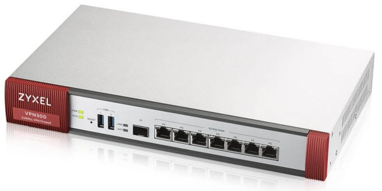 Межсетевой экран Zyxel VPN300 ZyWall VPN Firewall Appliance 7 GE Copper/1 SFP, 3000 Mbit/S Firewall Throughput, 300 Ipsec VPN Tunnels VPN300-RU0101F VPN300-RU0101F