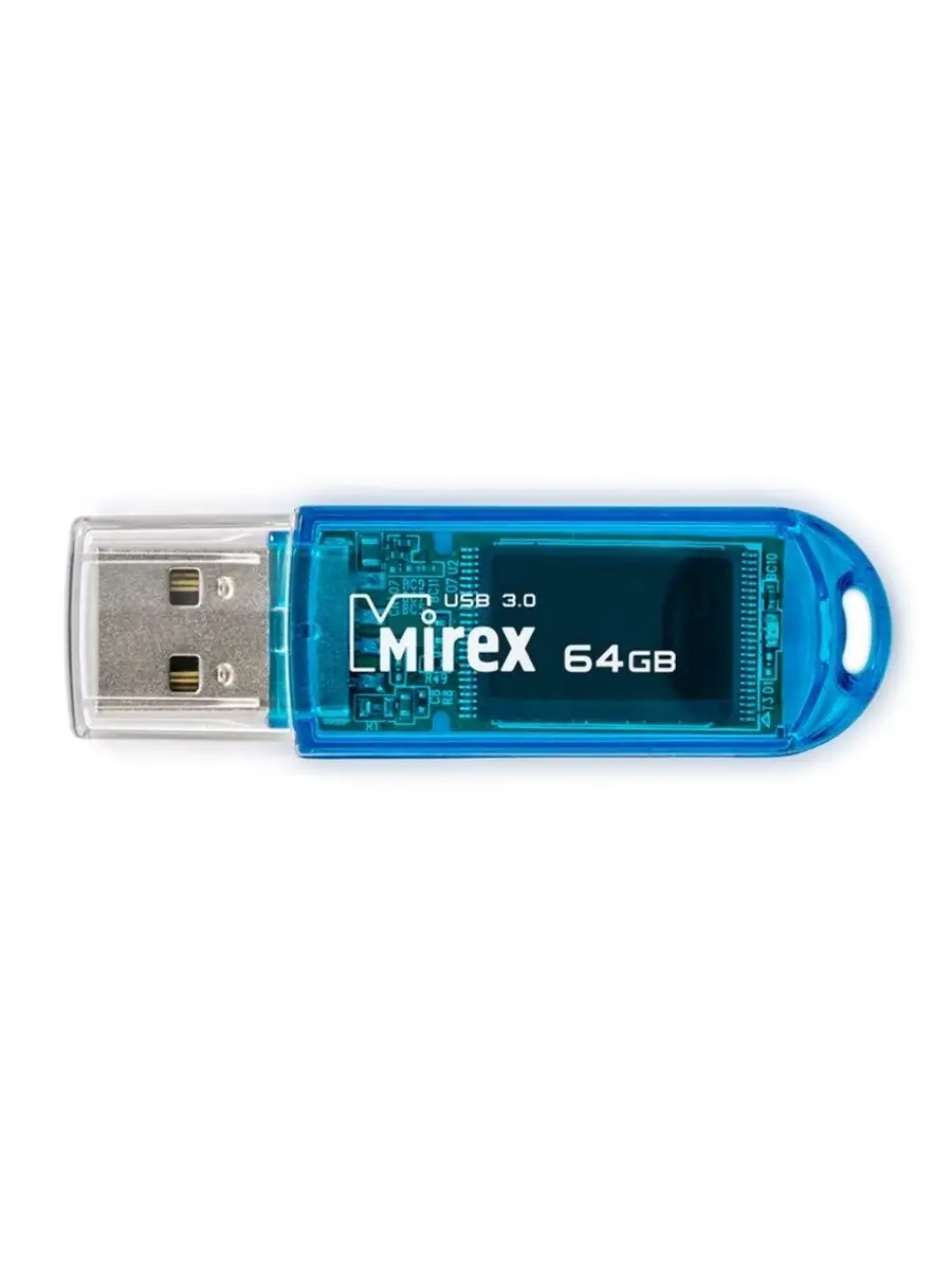 Флеш накопитель Mirex 13600-FM3BEF64 64GB,Elf,USB 3.0,синий 13600-FM3BEF64 13600-FM3BEF64