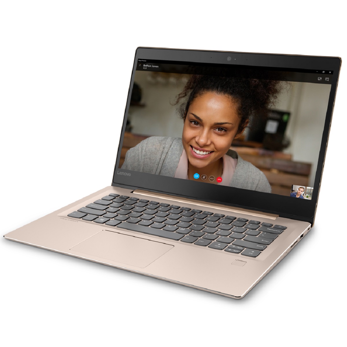 Ноутбук Lenovo IdeaPad 520S-14IKB 14" золотистый Core i3 7100U, 4Gb, SSD256Gb, Intel HD Graphics 620, 14", IPS, FHD (1920x1080), Windows 10, gold, WiFi, BT, Cam (80X200F2RK) 80X200F2RK