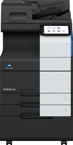 МФУ Konica Minolta bizhub 450i (A3, 45 ppm, DADF, без тумбы, без картриджей, без кабеля питания, запуск только инженером платно, замена AA6U021) AC76021 AC76021