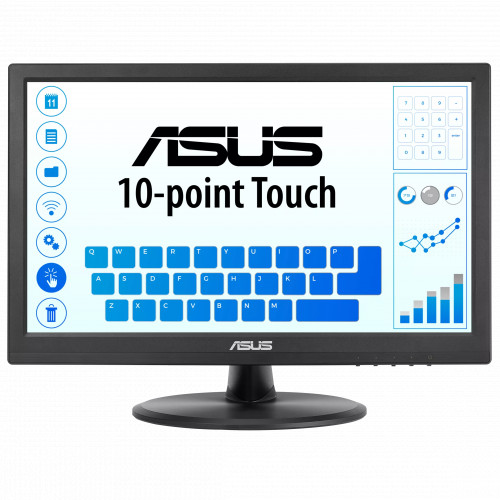 Монитор ASUS 15.6" Touch LED, 16:9, 1366x768, 10ms, 200cd/m2, 50M:1, 90°/65°, D-SUB, HDMI, регул. наклона, VESA, Black, 90LM02G1-B02170 VT168H VT168H