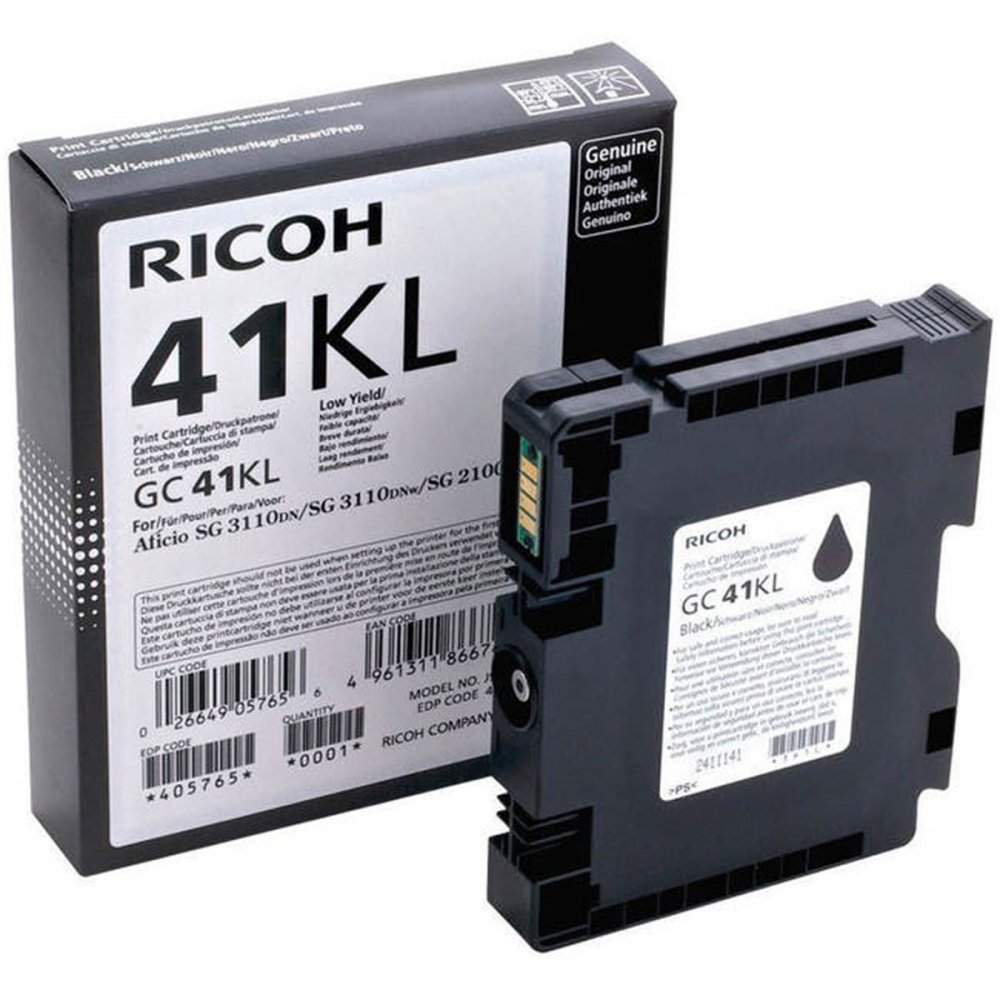 Картридж для гелевого принтера GC41KL черный для Ricoh Aficio SG2100N/3110DN/DNw (600стр) 405765