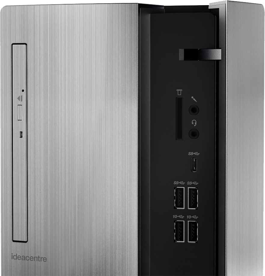 Персональный компьютер Lenovo IdeaCentre 510-15ICB Mtower i5 8400 (2.8)/8Gb/1Tb 7.2k/RX 560 4Gb/DVDRW/CR/Windows 10/GbitEth/210W/серебристый 90HU006GRS 90HU006GRS