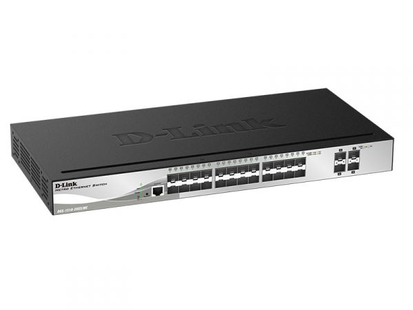 Коммутатор D-Link L2 Managed Switch with 24 1000Base-X SFP ports and 4 10GBase-X SFP+ ports. DGS-1510-28XS/ME/DC DGS-1510-28XS/ME/DC