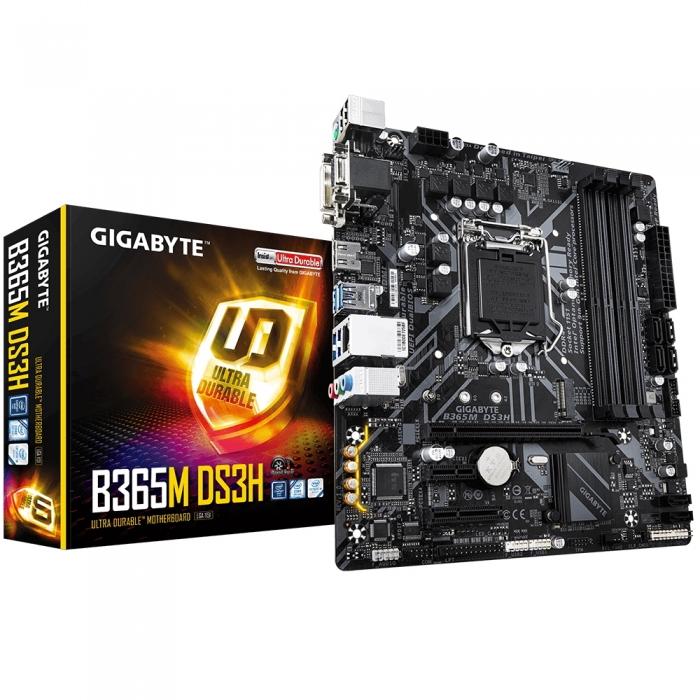 Материнская плата Gigabyte Soc-1151v2 Intel B365 4xDDR4 mATX AC`97 8ch(7.1) GbLAN+VGA+DVI+HDMI B365M DS3H B365M DS3H