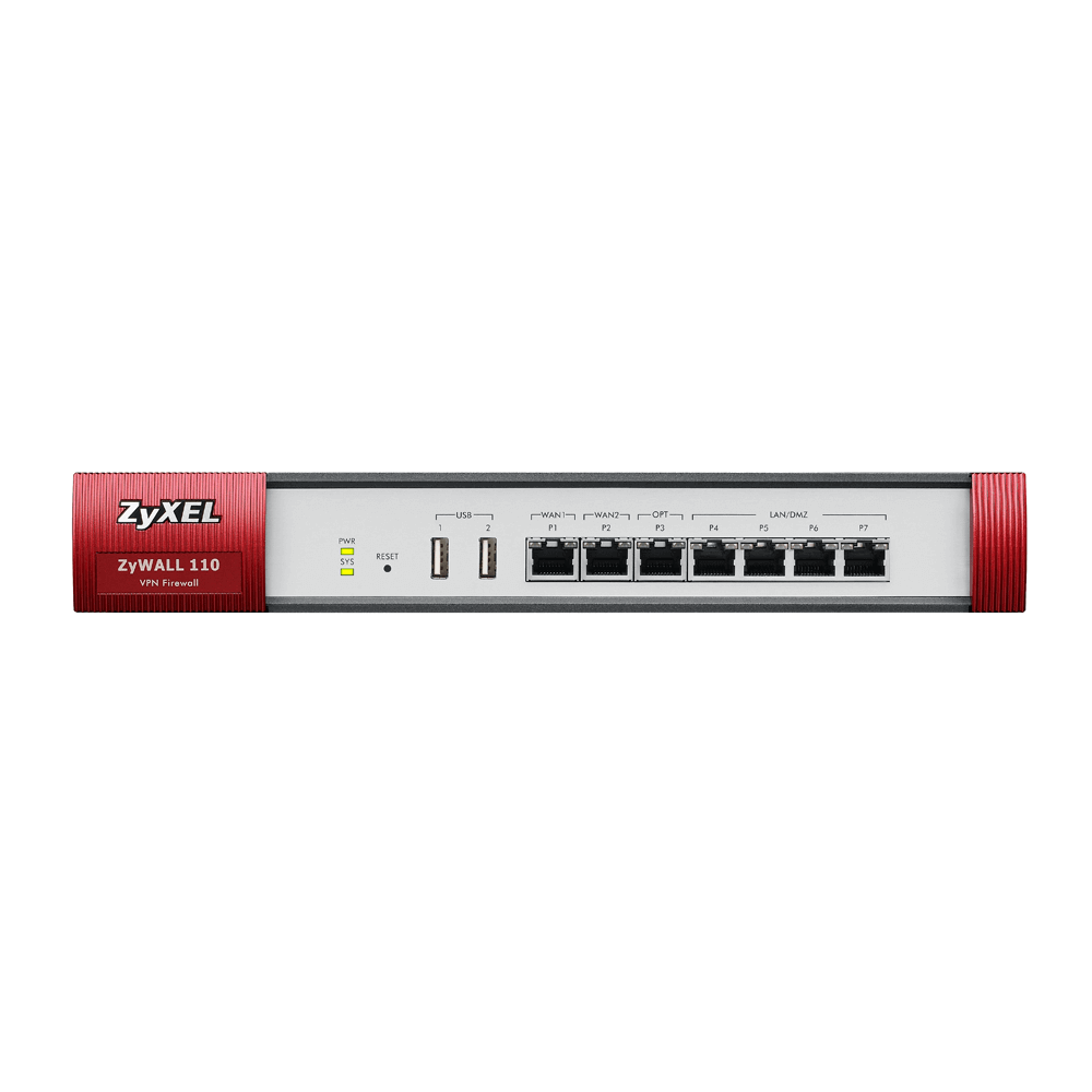 Межсетевой экран ZYXEL ZyWALL 110 10/100/1000, 4x LAN/DMZ, 2x WAN, 1xOPT ZYWALL110-RU0101F ZYWALL110-RU0101F